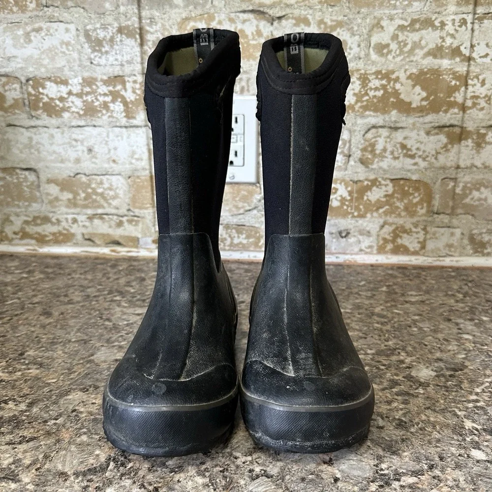 Bogs Kids Classic High HA Waterproof Insulated Winter Boots Black Sz 1